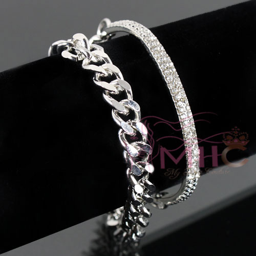 Chain Link Rhinestone Bracelet